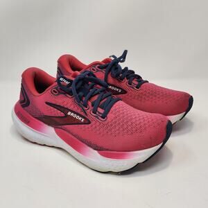 Brooks Glycerin 21 Hot Pink Navy Running Shoes Women Size 7.5 M Sneakers